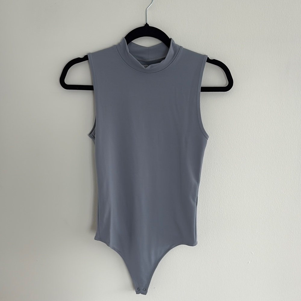 Abercrombie & Fitch Gray Sleeveless Bodysuit